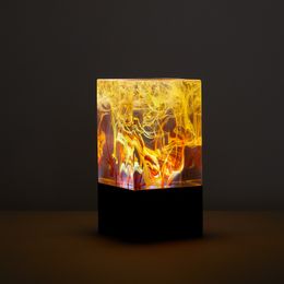 Fire de decoración de mesa de resina, lámpara de mesa, regalos