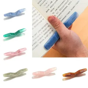 Marcapáginas de resina con forma de pulgar, prensa de libros con pegamento, asistente de lectura creativo, portátil para estudiantes, suministros escolares Kawaii