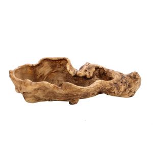 Jardinière de souche d'arbre en résine, Sculpture artificielle en bois flotté, Pot de fleur succulente 240311