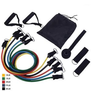 Bandas de resistencia 11 unids/set cuerda de tracción ejercicios de Fitness tubos de látex Pedal ejercitador entrenamiento corporal entrenamiento Yoga 7 de abril #