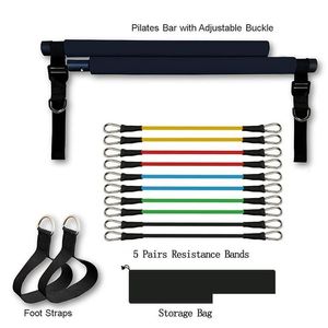 Weerstandsbanden 150lb Verstelbare Pilates Bar Set met 5 draagbare sportschoolstick voor FL Body Training Crossfit Yoga Home Ftiness Drop Dhe8j