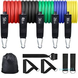 Bandas de resistencia 150LBS Conjunto de bandas de resistencia Expansor Yoga Entrenamiento Ejercicio Equipo de ejercicios para gimnasio en casa Látex Elástico Booty Bands Cuerdas de tracción