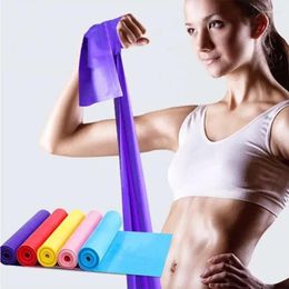 Weerstandsbanden 1 m yoga stretchband Kleurrijke zachte elastische training unisex armdans stretchriem