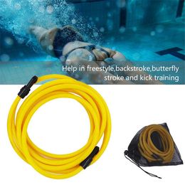Resistance Bands 1Pc 2/3/4M Verstelbare Zwemmen Weerstand Riem Set Elastische Swim Training Veiligheid touw Latex Buizen HKD230710