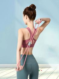 Bandes de résistance 1PCS Corde de tension à 8 lignes pour le dispositif féminin élastique du ménage de fitness Yoga Bague d'ouverture