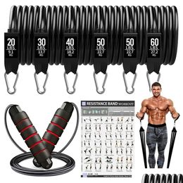 Bandas de resistencia 200 libras Conjunto Ejercicio Entrenamiento Bucle Gimnasio Entrenamiento Fitness Equipo deportivo para el hogar Culturismo Peso 231016 Drop Del Dhilf