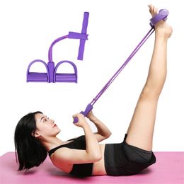 Bandas de resistencia 4 Banda de tubo fitness Latex Pedal Ejercitador Situp Pull Rope Expander Elástico Yoga equipo ejercicio en casa 230406