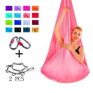 Weerstandsbanden 4m Premium stof Flying Aerial yoga hangmatschommel volledige set nieuwste multifunctionele anti-zwaartekracht riem training karabijn 231017