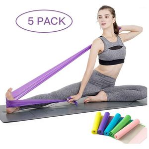 Bandes de résistance 5 couleurs TPE Fitness Bande élastique Home Gym Office Unisexe Équipement d'entraînement fonctionnel Ligues de caoutchouc pour l'exercice Mini Ban