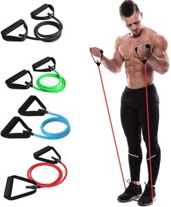 Resistance Bands 5 Levels Yoga Pull Rope Handles Elastic Sports Bodybuild Home Gym Workouts Muscle Training Rubber Tube Band 230406