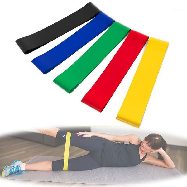 Bandes de résistance 5 tailles Indoor Yoga Fitness Equipment 0.35mm-1.1mm Outdoor Rubber Band Pilates Exercise Workout