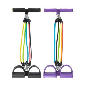 Bandas de resistencia 5 Tubos Tensión de fitness Rope Profesional Pedal de pie duradero Ejercicio Piratería Entrenador Abdomen Entrenamiento 230907