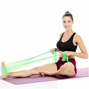 Bandes de résistance 5 pièces bande d'exercice de yoga jambe élastique fitness sangle extensible pour l'entraînement de force entraînement de pilates 150x15x0035cm goutte de Ot1Vu