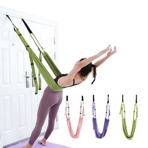 Bandes de résistance Sangle de yoga aérienne réglable Hamac Swing Stretching Exercices d'inversion anti-gravité Ceinture multicouche Yoga Flexibility Trainer 230613
