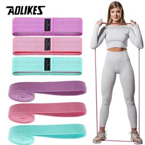 Bandes de résistance AOLIKES Bandes de résistance longues Bandes extensibles pour l'exerciceFitness Loop Band Set pour Leg Cuisse Hanche Squat Booty Full Body Workout 230403