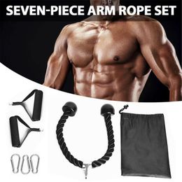 Bandas de resistencia, juego de cuerdas para la fuerza del brazo, accesorios para máquina de Cable, Kit de banda fiable para tirar hacia abajo de tríceps largo para Fitness