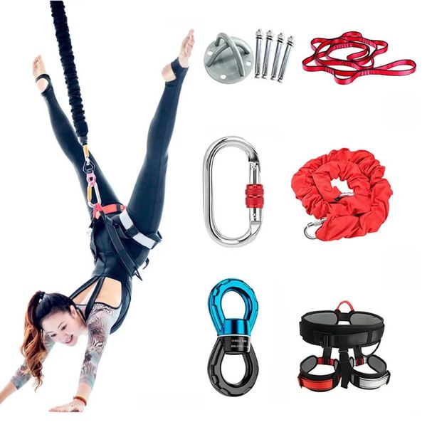 Bandas de resistencia Bungee Dance Fitness Aéreo Yoga Cord Pilates Suspensión elástica Sling Antigravedad Trainer Pull Rope 231016