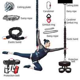Bandes de résistance Bungee Dance Flying Suspension Rope Aerial Antigravity Yoga Cord Band Set Workout Fitness Home GYM Equipment 231216