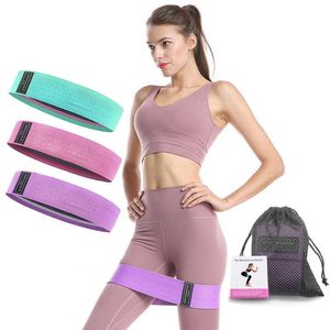 Resistance Bands Elastic Fabric Rubber Booty Bands Set Resistance Bands Non-slip Circle Loop Workout Bands For Hip Trainer Butt Legs Dij Unisex HKD230710