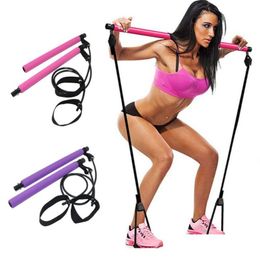 Bandes de résistance Kit de barre d'exercice de remise en forme Gym Pilates avec dispositif de traction de bande pour corde de yoga Drop Livraison Sports de plein air Fournitures E OTCPR