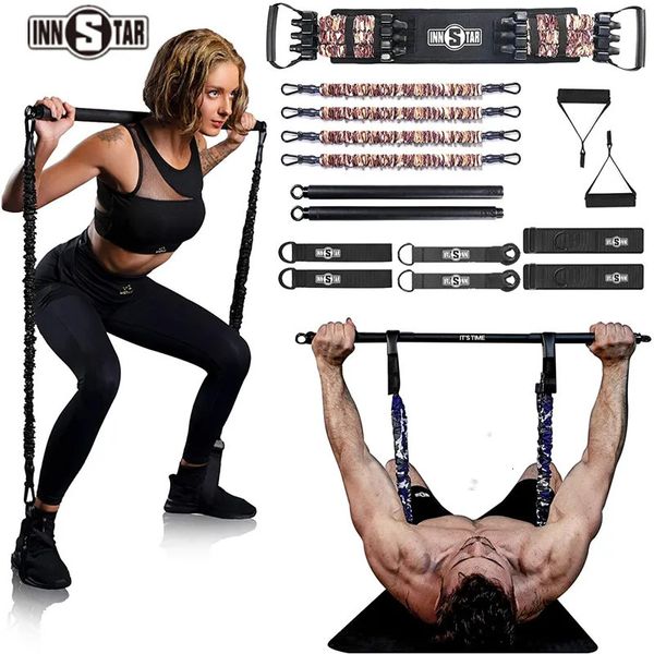 Bandes de résistance Innstar Bench Press Set Squat Bande élastique Muscle Chest Expander Exercice Caoutchouc Home Gym Fitness Equipment 231016