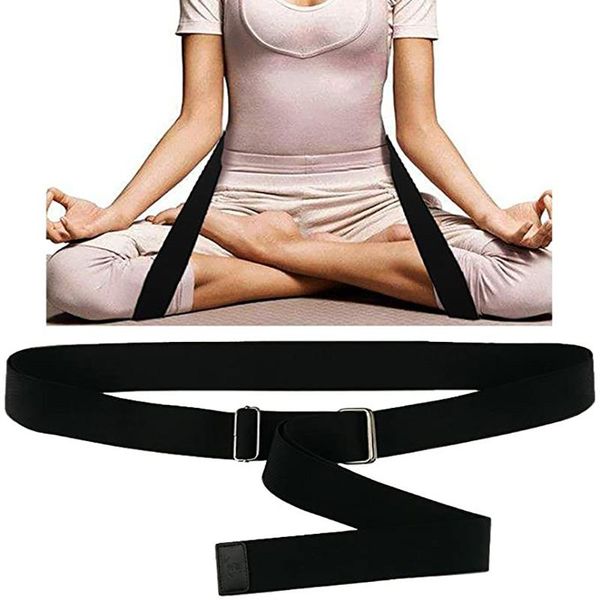 Faixas de resistência cinto de meditação ajustável meditar sentar em pernas cruzadas yoga treinamento elástico cintas de treinador para relaxar