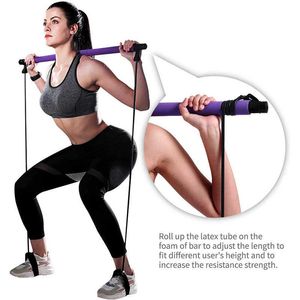 Weerstandsbanden Nieuwe Fitness Yoga Pilates Bar Stick Crossfit Resistance Bands Trainer Yoga Pull Rods Pull Rope Portable home Gym Body Workout HKD230711