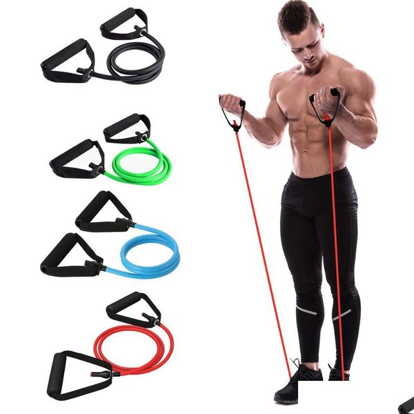 Bandes de résistance New Style Gum pour le fitness Rubber Elastic Pl Rope Yoga Muscle Body Body Body Stretch Exercises Tubs Drop Livrot Sports DHBWK