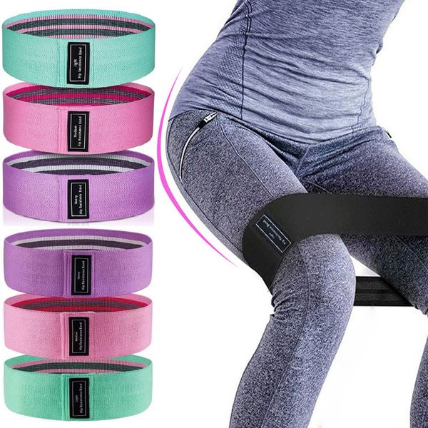 Bandes de résistance Caoutchouc antidérapant Hip Glute Booty Band Cercle Résistance Boucle Cuisse Formation Expander Tissu Gym Élastique Fitness Entraînement Pilates 230307