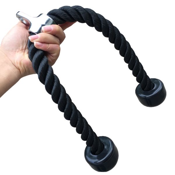 Bandes de résistance Cordon de serrage en nylon Triceps Pulldown Entraînement musculaire Corde de traction Gym Corde de poussée Musculation Fitness Équipement de force 230617