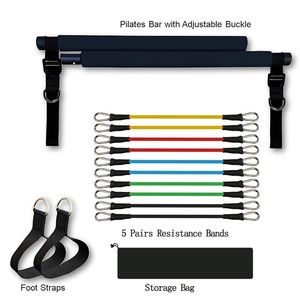 Bandes de résistance Pilates Bar Kit avec ensemble Fitness Sport Pull Rope Home Gym Bodybuilding Élastique Exercice Équipement d'entraînement 231016