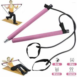 Bandas de resistencia portátil Yoga Pilates Bar Stick con banda gimnasio en casa tonificación muscular Fitness estiramiento deportes entrenamiento corporal ejercicio