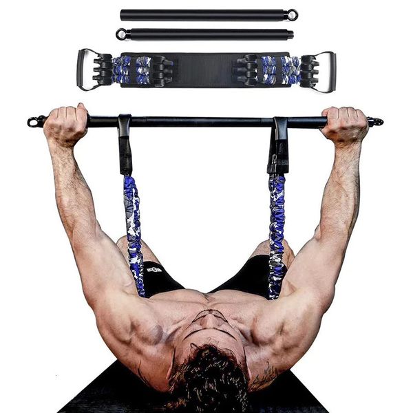 Bandas de resistencia Push Up Set Pull Rope Bench Press Band con barra Constructor de pecho Brazo Entrenamiento muscular Equipo de fitness Hogar 231016