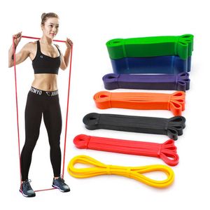 Bandes de résistance bandes de résistance longues en caoutchouc de latex naturel Fitness Pull Up Loop entraînement de bande élastique pour l'entraînement Fitness Equipment HKD230710