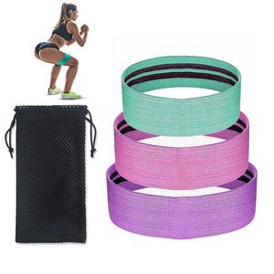 Bandes de résistance Set Exercice Fitness Loop Band Tissu Élastique Workout Hip Circle pour Hommes Femmes Musculation Yoga Pilates Q1225