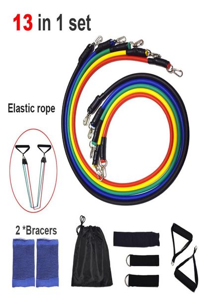 Juego de bandas de resistencia para entrenamiento, ejercicio, tubo de Yoga, cuerda de Pu, expansor de goma, bandas elásticas de látex, equipo de Fitness 6813352