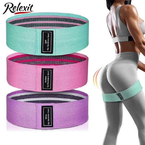 Bandes de résistance Sports Bande élastique Fitness Hip Loop Ceintures de yoga Fesses Cocked Butt Circle Gym Equipment Home Workout Training H1026