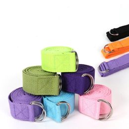 Weerstandsbanden Sport Yoga Bandjes Duurzaam Katoen Oefening Bandjes Verstelbare D-ring Gesp Yoga Stretch Pilates Riem Weerstand Fitness Band 230605