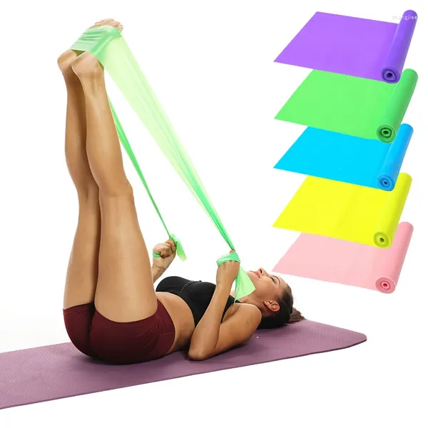 Bandes de résistance TPE Yoga Elastic Band Exercice Pilates Stretch Loop Rubber Fitness Workout Training Pull Corde pour gymnase