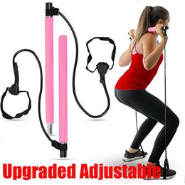 Weerstandsbanden verbeterden verstelbare Pilates Bar Kit Home Gym Equipment Strength Training Fitness Yoga Toning Stick met