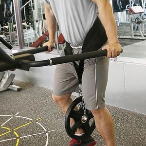 Weerstandsbanden gewicht nylon riem tillen fitness duurzame been hoogwaardige sportschool trek omhoog met metalen ketting