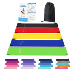 Bandas de resistencia para entrenamiento, equipo de Fitness, conjunto de banda de ejercicio con bolsa de transporte para piernas, brazos, Yoga, PilatesResistance303E