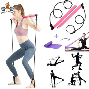 Weerstandsbanden Yoga Crossfit Sporter Trekkoord Draagbare Gym Workout Pilates Bar Trainer Elastisch Voor Fitnessapparatuur