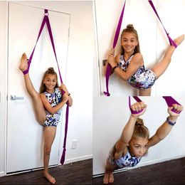 Bandes de résistance Yoga porte jambe civière étirement Slack ligne ceinture pour acrobaties Ballet gymnastique flexibilité formateur Pro accessoires 231024