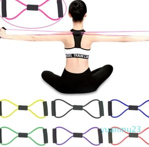 Bandes de résistance Yoga gomme Fitness mot poitrine extenseur corde entraînement entraînement musculaire caoutchouc élastique pour sport gymnastique exercice