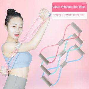 Weerstandsbanden Yoga trek Touwoefening Gym Fitness Trokken 8 Word Chest Expander Elastic voor spiertrainingslang