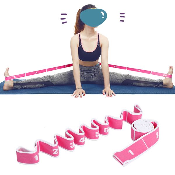 Bandes de résistance Yoga Pull Strap Ceinture Polyester Latex Élastique Danse Latine Étirement Bande Boucle Pilates GYM Fitness Exercice 230614