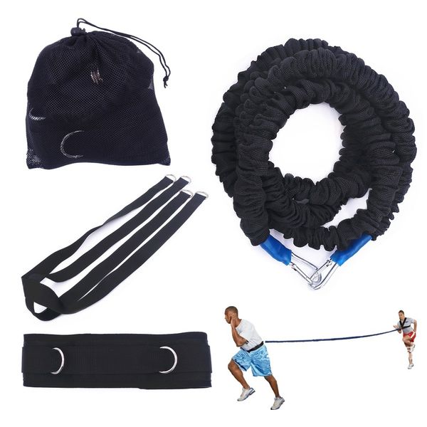 Bande élastique de résistance avec ceinture en néoprène réglable pour la course à pied, l'entraînement, la vitesse, l'agilité, la force, le basket-ball et le football T191224