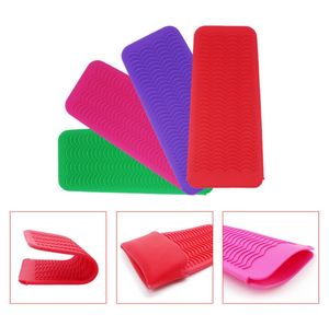 Pochette de tapis en silicone résistant pour fer plat, fer à friser, pochette de voyage pour outils de cheveux chauds pour fer plat