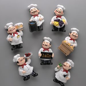 Restaurant Chef Koelkast Pasted Bread Master 3D Koelkast Magnet Magnetische koelkast Pasted Handgemaakte collectie Grote chef-koks